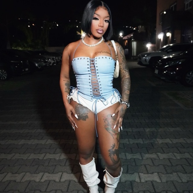 Eyelets Hollow Out Laced Up Tube Top