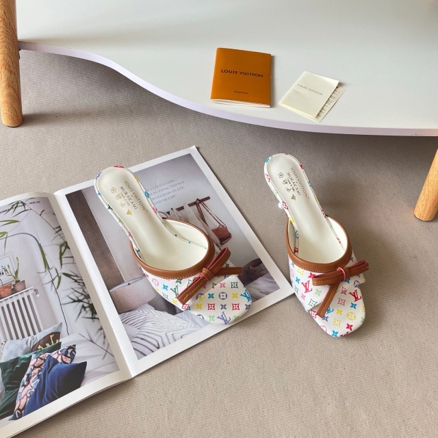 Printed Leather Women Thin Heeled Sandals