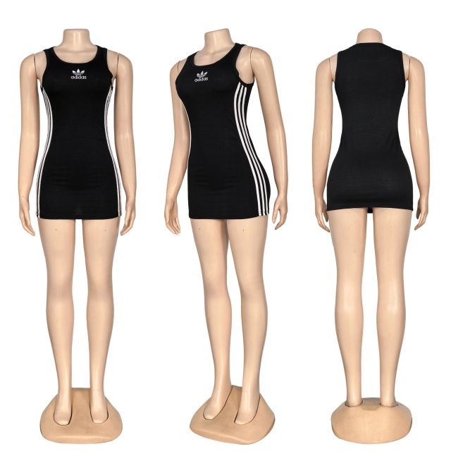 Fashion Striped Sleeveless Sport Dress