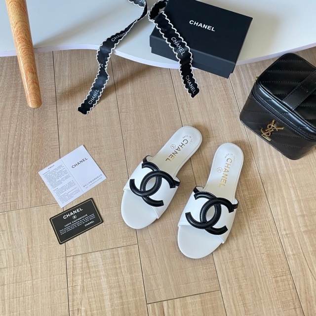 Leather Fashion Women Flat Slides