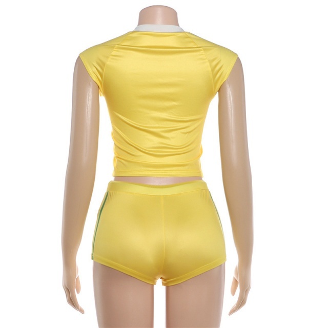 Letters Printed Casual Short Set