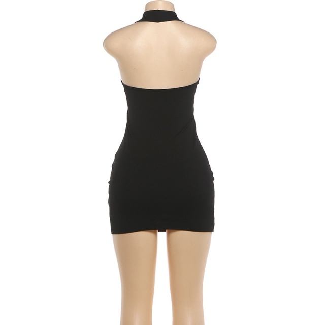 U Neck Eyelet Hollow Out Bodycon Dress