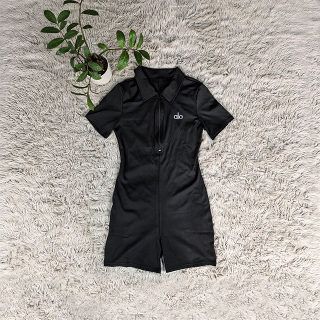 Zipper Short Sleeve Sport Romper