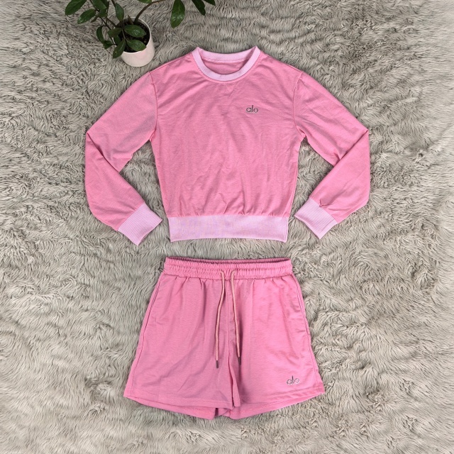 Fashion Embroidery Women Sport Short Set