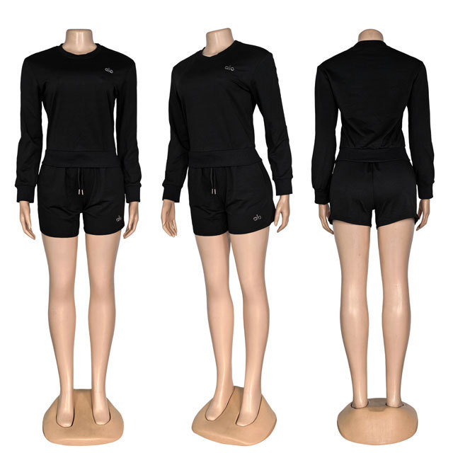 Fashion Embroidery Women Sport Short Set