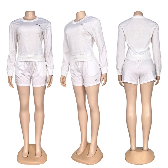 Fashion Embroidery Women Sport Short Set