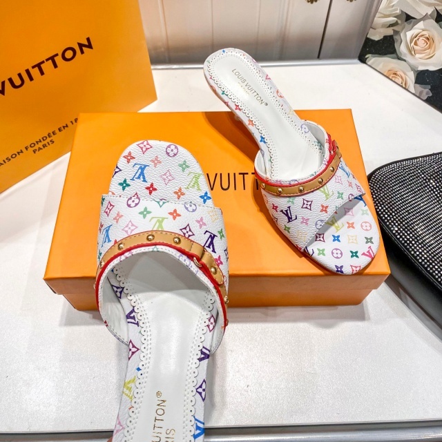 Printed Leather Fashion Thin Heeled Sandals