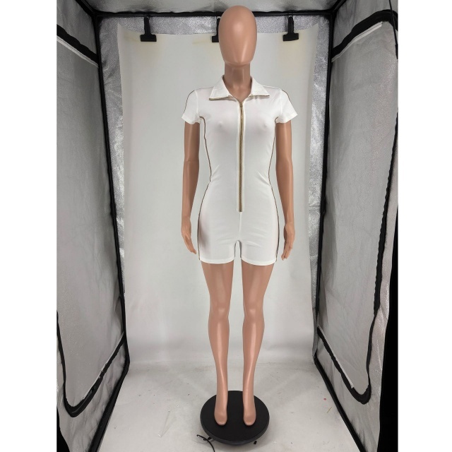 Zipper Up Slim Fit Romper