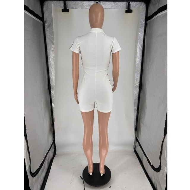 Zipper Up Slim Fit Romper