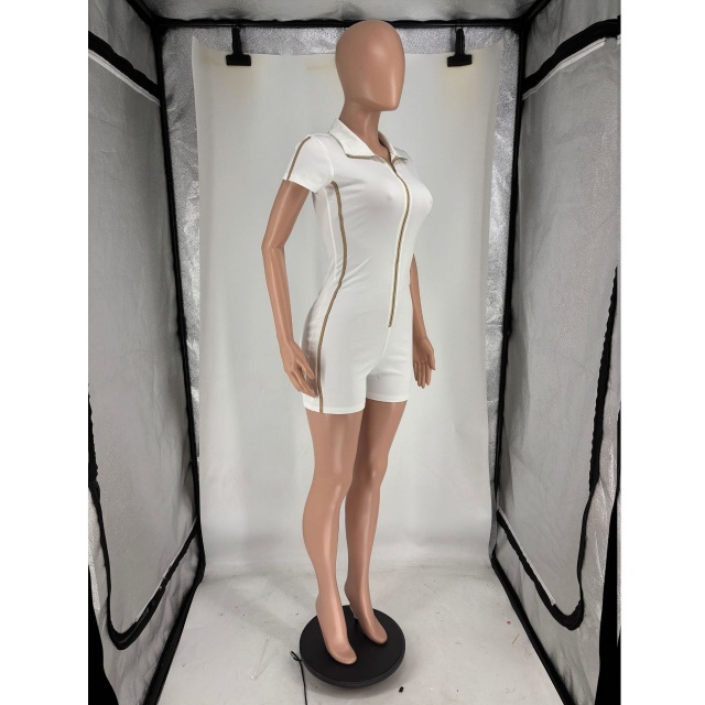 Zipper Up Slim Fit Romper