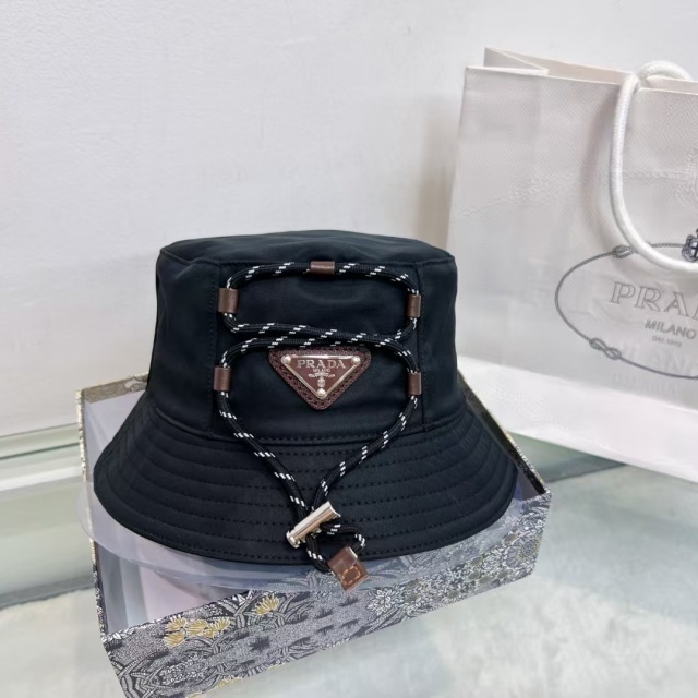 Fashion Logo Drawstring Bucket Hats