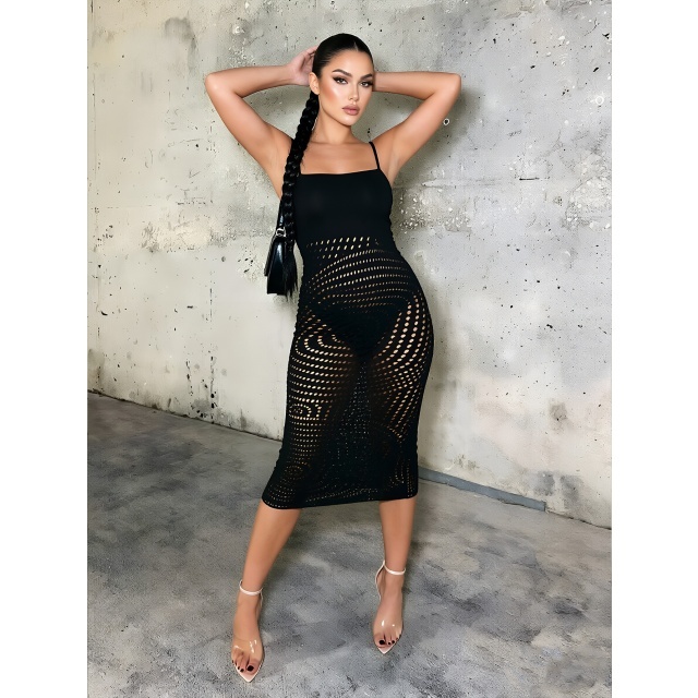Cami Hollow Out Bodycon Lingerie Dress