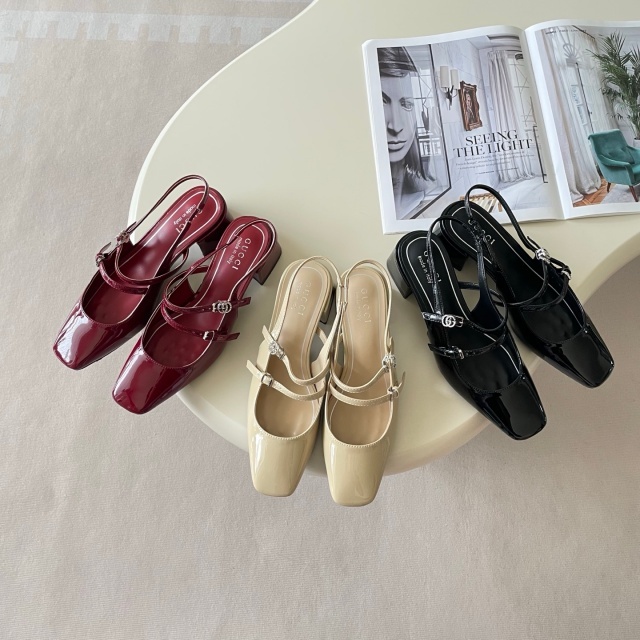 Ankle Strap Leather Fashion Chunky Sandals