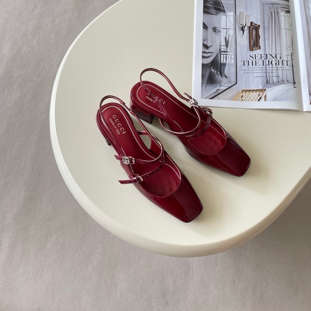 Ankle Strap Leather Fashion Chunky Sandals