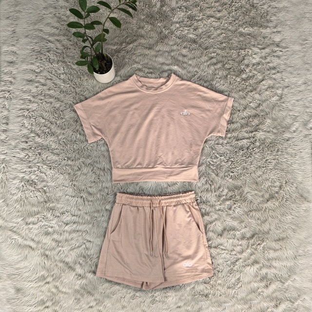 Fashion Embroidery Casual Sport Short Set