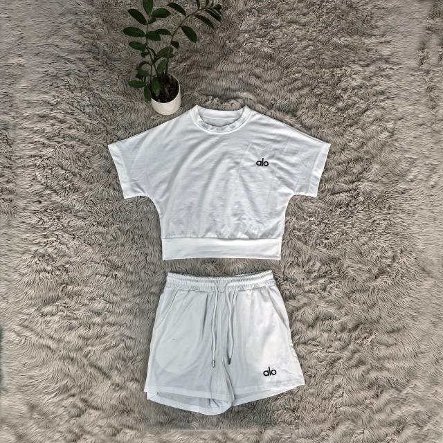 Fashion Embroidery Casual Sport Short Set