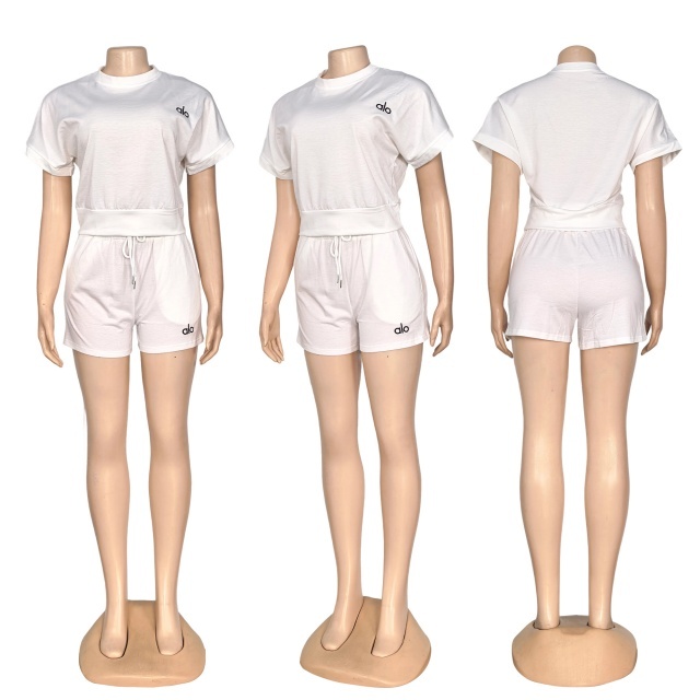 Fashion Embroidery Casual Sport Short Set