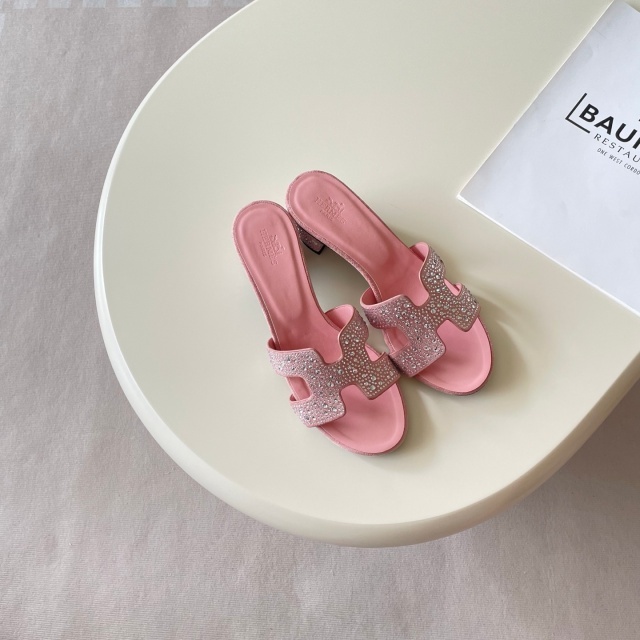 Rhinestones Hollow Out Chunky Sandals