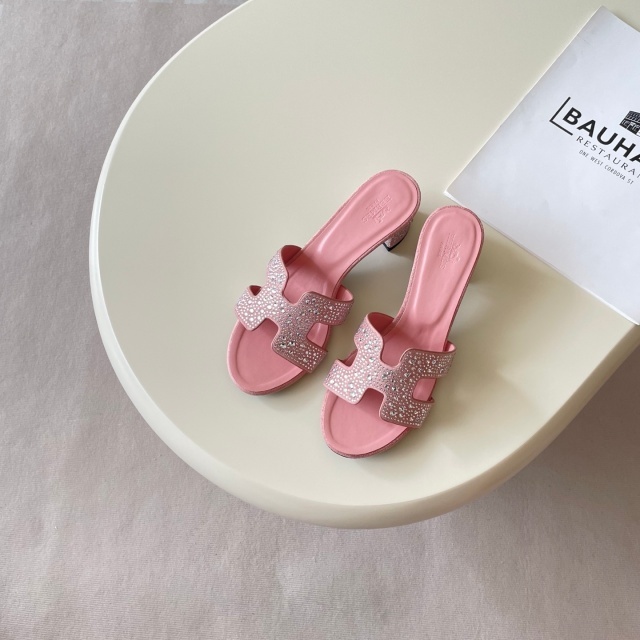 Rhinestones Hollow Out Chunky Sandals