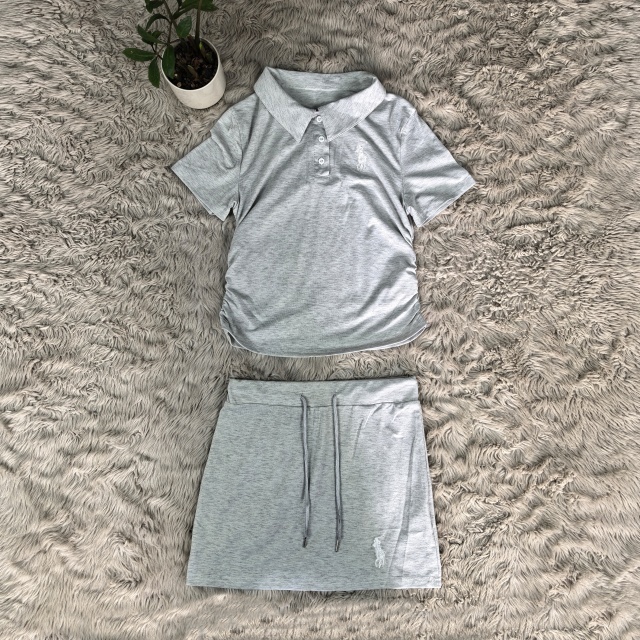 Fashion Embroidery Drawstring Skirt Set