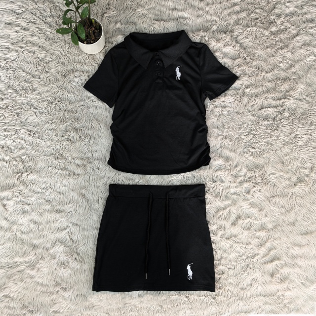 Fashion Embroidery Drawstring Skirt Set
