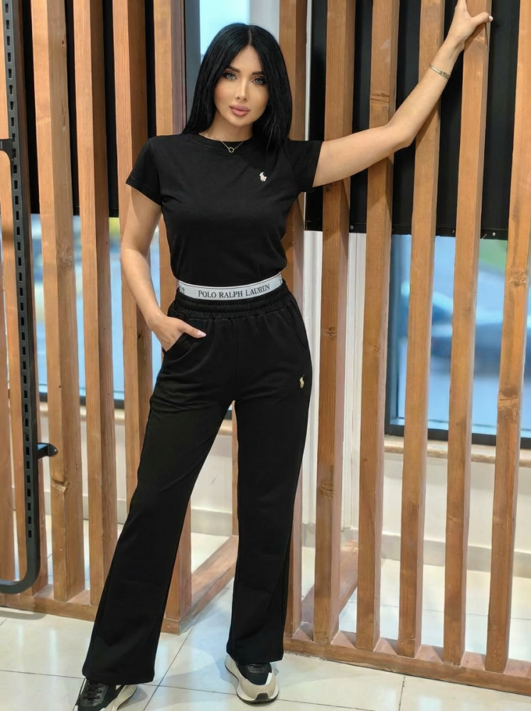 Fashion Embroidery Short Sleeve Casual Pants Suit