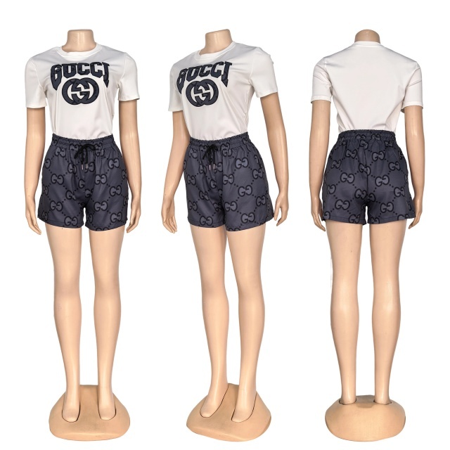Embroidery Fashion Women Casual Short Set