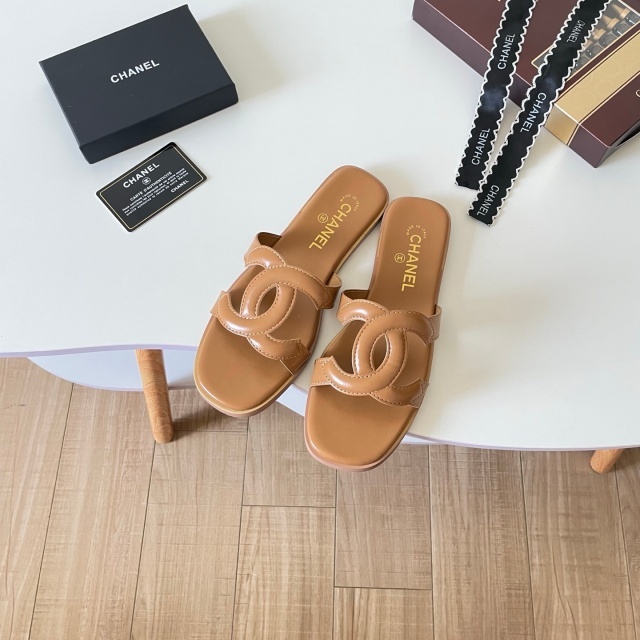 Fashion Leather Women Hollow Out Flat Slides