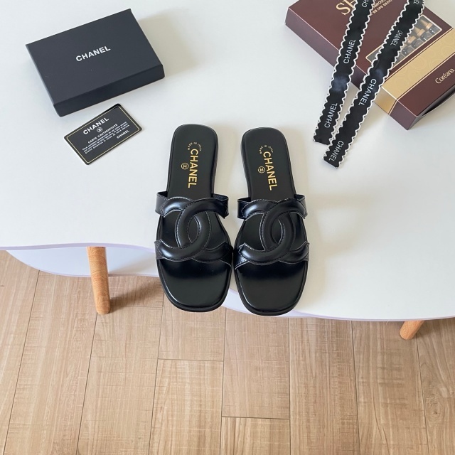 Fashion Leather Women Hollow Out Flat Slides