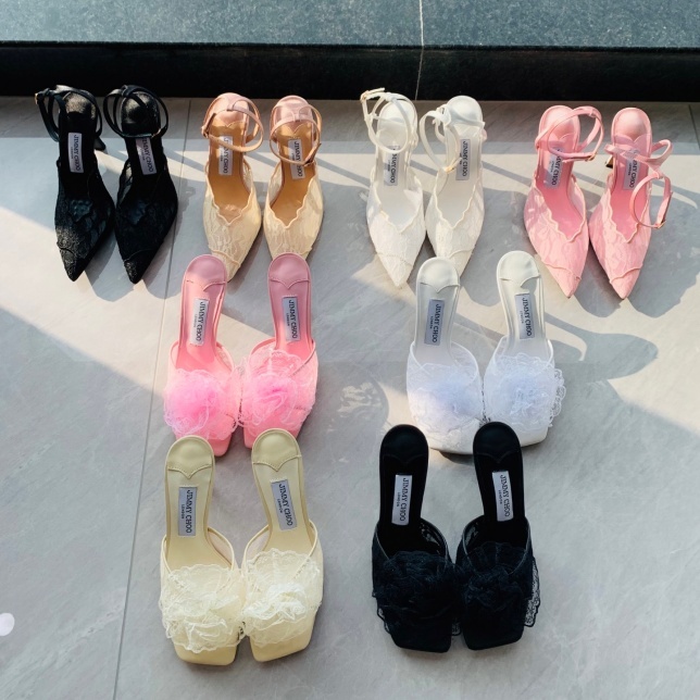 Luxury Fashion Women Elegant Lace High Heeled Sandals
