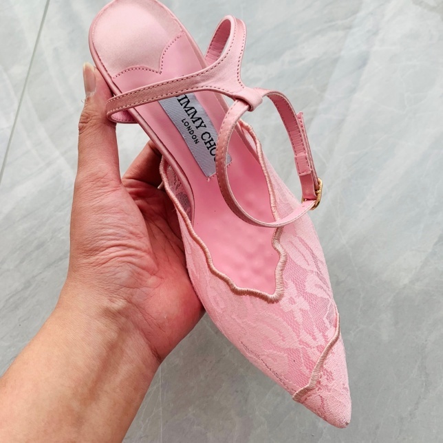 Luxury Fashion Women Elegant Lace High Heeled Sandals