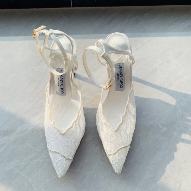Luxury Fashion Women Elegant Lace High Heeled Sandals