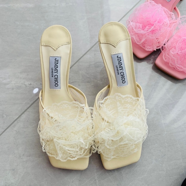 Luxury Fashion Women Elegant Lace High Heeled Sandals