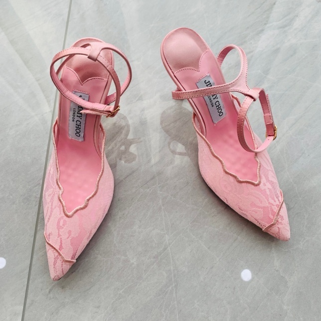 Luxury Fashion Women Elegant Lace High Heeled Sandals
