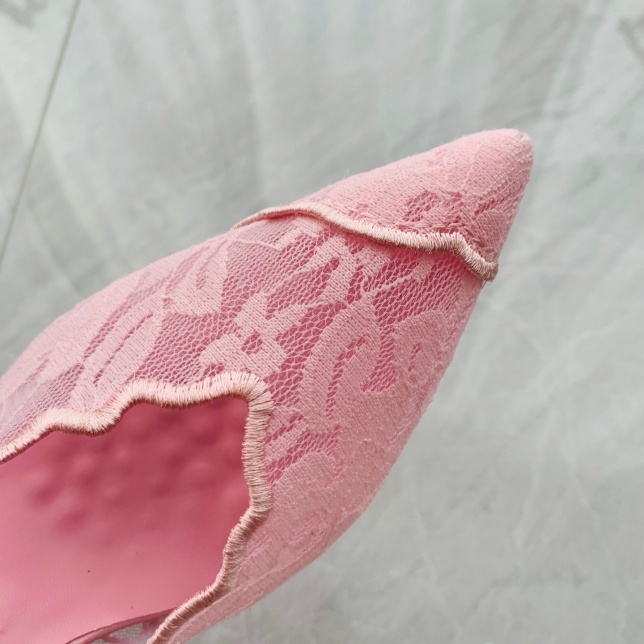 Luxury Fashion Women Elegant Lace High Heeled Sandals