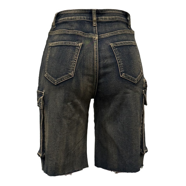 Utility Pockets Ripped Denim Jeans