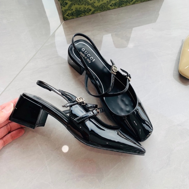 Women Luxury Leather Chunky Sandals