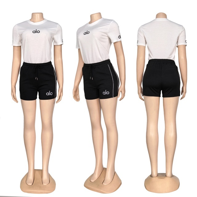 Fashion Embroidery Color Block Short Tracksuit Set