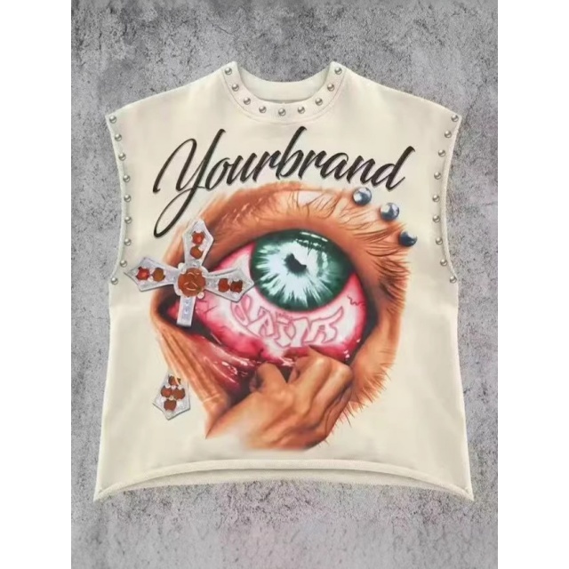 Vintage Style Printed Casual Vest Tops