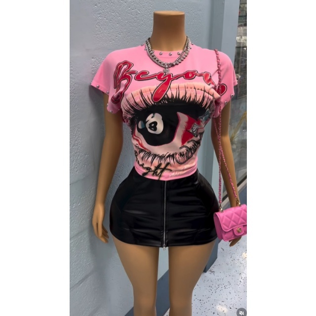 Vintage Style Printed Casual Vest Tops