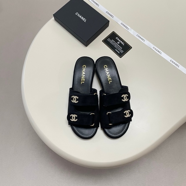 Fashion Rhinestones Velcro Flat Sandals