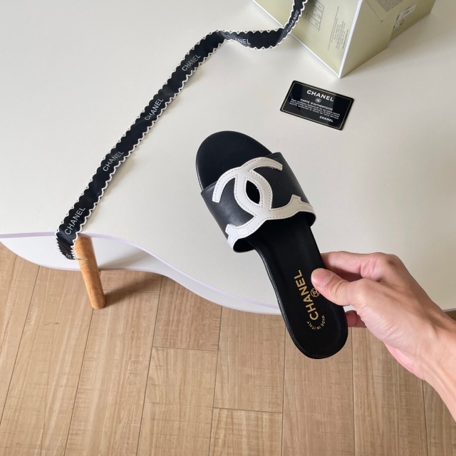 Leather Luxury Women Casual Slides