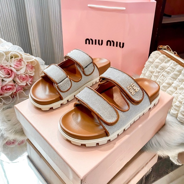 Luxury Fashion Women Velcro Flat Sandals