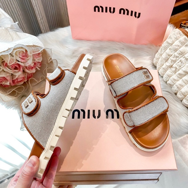 Luxury Fashion Women Velcro Flat Sandals