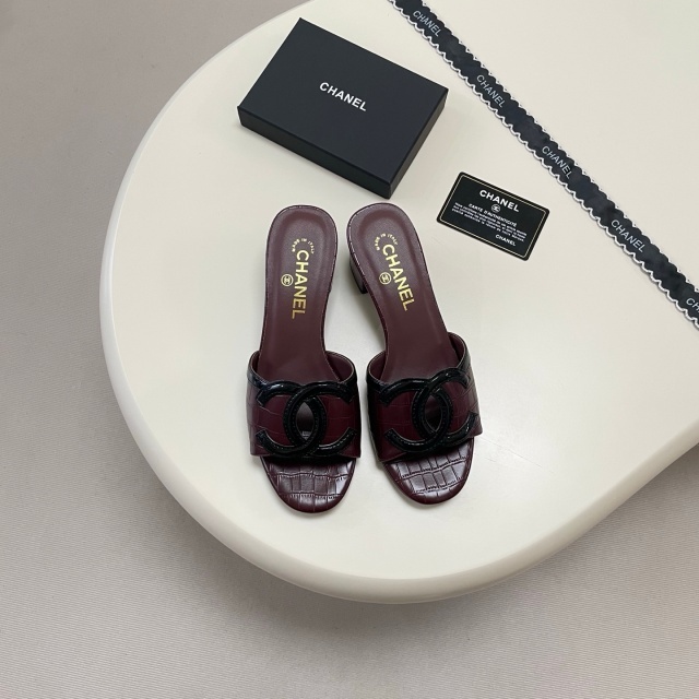 Stone Pattern Leather Fashion Women Chunky Sandals
