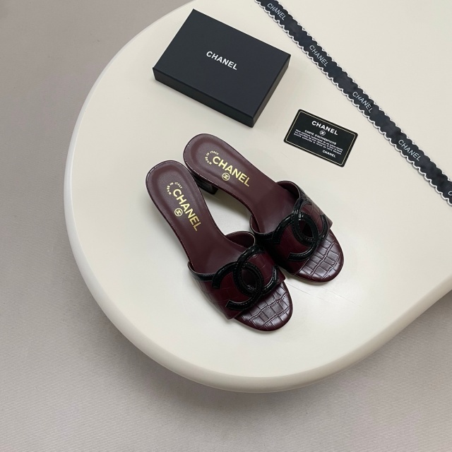Stone Pattern Leather Fashion Women Chunky Sandals