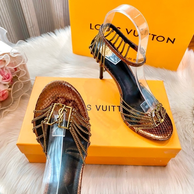 Fashion Chic Chained Hollow Out High Heeled Sandals