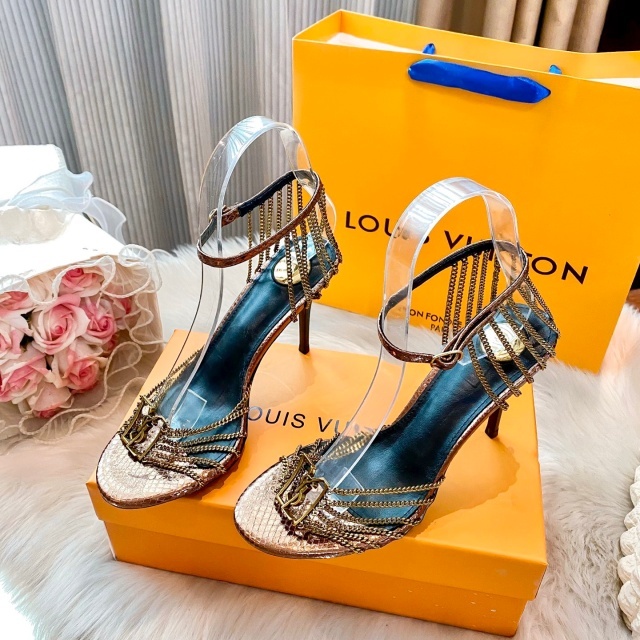 Fashion Chic Chained Hollow Out High Heeled Sandals