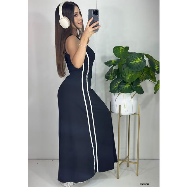 Fashion Embroidery Sleeveless Maxi Dress