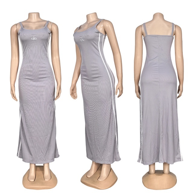 Fashion Embroidery Sleeveless Maxi Dress